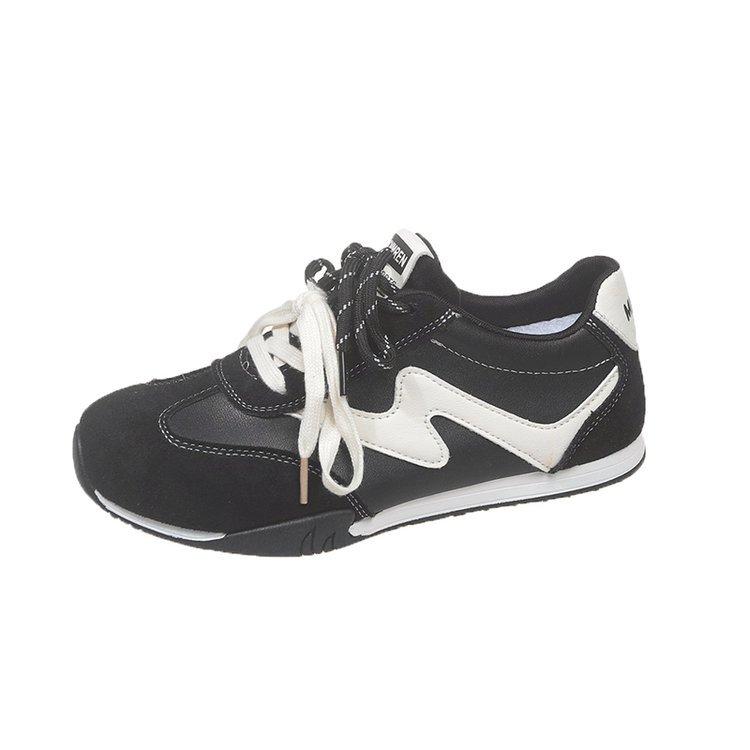 

Популярные повседневные спортивные кеды Shou Valley на мягкой подошве для женщин, осень 2025, для бега на открытом воздухе, толстоподошвенные тренировочные кроссовки Forrest для женщин 40 чёрный