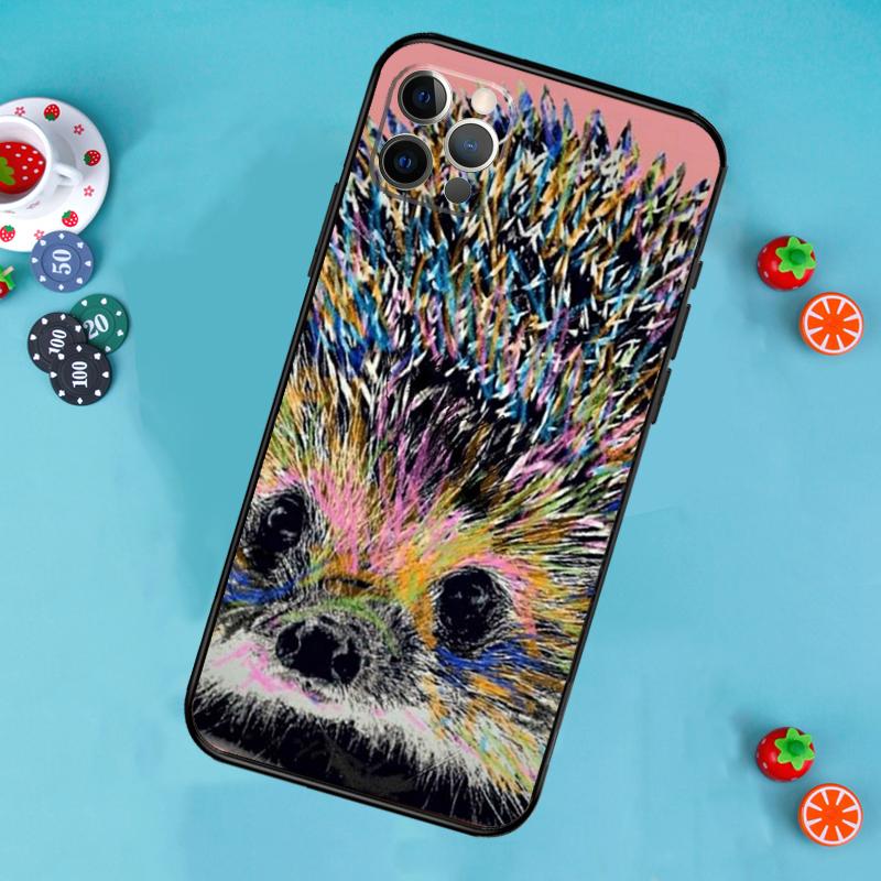 Cute Hedgehog Phone Case For iPhone 17 Air 16 15 14 13 11 12 Pro Max 13 12 mini 15 16 Plus 16e Cover Funda