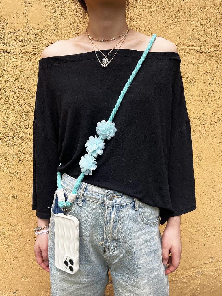 Handcrafted, Colorful Phone Lanyard Adjustable Floral Accessories Pendant Camera Backpack Pendant Phone