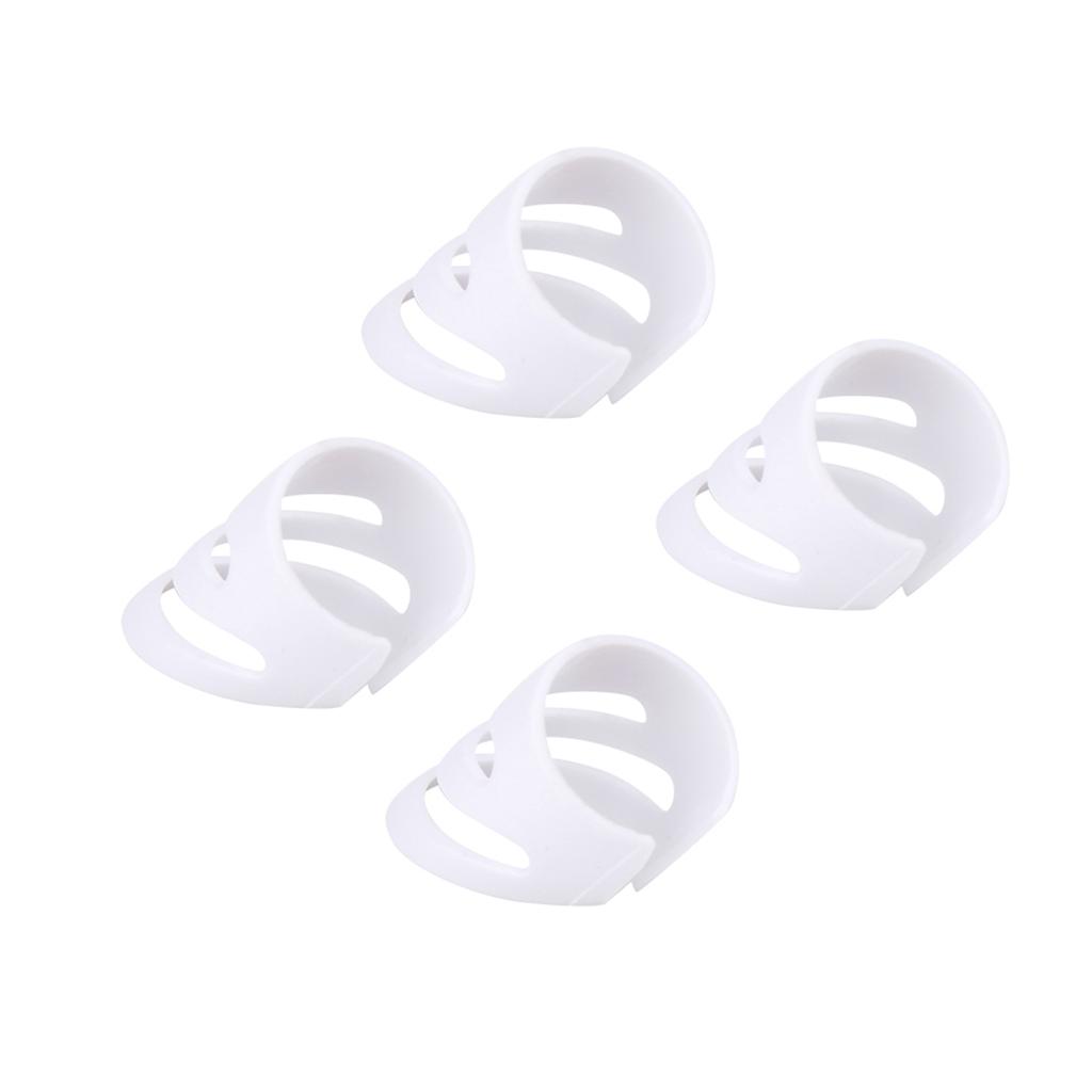 4Pcs Plastic DIY Finger Picks Protector Accessory for Guitar Bass Ukulele Mandolin