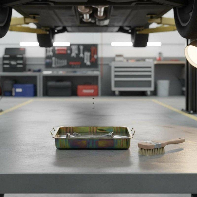 Metal Oil Drain Pan Thickened Automotive Drain Pan Auto Parts Tray Large Capacity Reusable for Garage