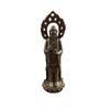 1Pc Handmade Guanyin Bodhisattva Buddha Statue - Buddhist Desktop Handicraft, Spiritual Home Office Altar Decoration