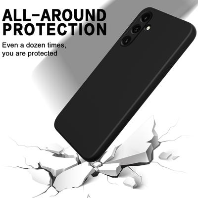 For Samsung Galaxy M15 5G/F15 5G Case Scratchproof Liquid Silicone Phone Cover with Wrist Strap