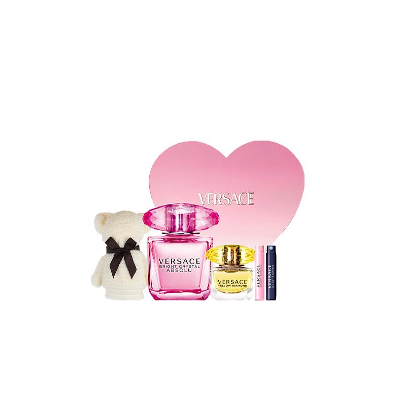Versace Zhenzhi Pink Diamond Love Gift Box Perfume EDP Pomegranate Lotus Floral and Fruity Fragrance Five-piece 28861020-Five-piece set 1