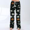 Women's Drawstring Halloween Print Trousers Casual Pants