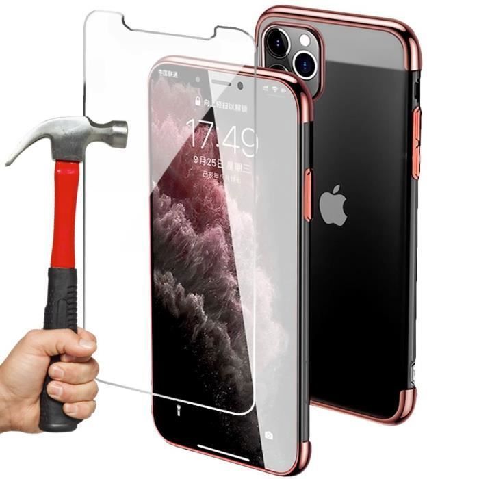 Coque de Protection - PROSHOP - pour iPhone 12 Pro Max - Souple - Gel Silicone - Chromé Rose