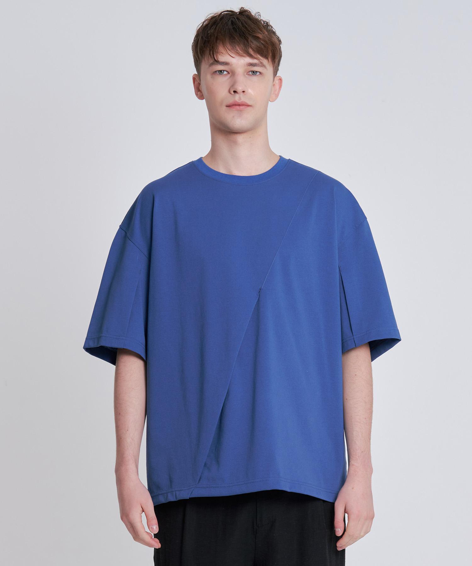 Zensai Pleated T-Shirt Blue L