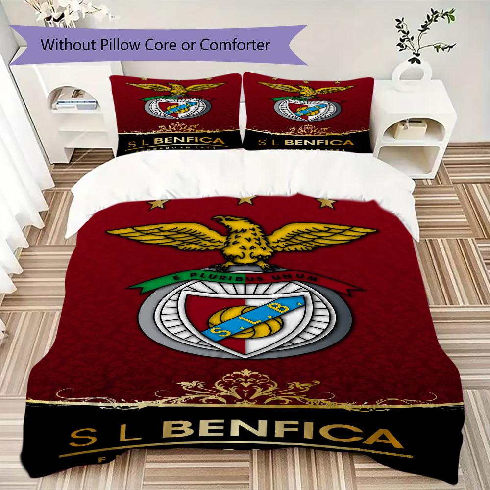Cozy Benfica FC Style Pattern Bedding,Quilt Set Quilt Cover Pillowcase Home Birthday Gift (1*duvet Cover+2*pillowcase,without core)XSJT0917480