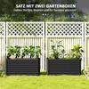 Raised Garden Bed, Set of 2. Planter Box. Extra Deep. Metal. 120 X 60 X 60 Cm. Dark Gray