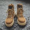 Cowhide Outdoor Tooling Boots Retro Medium Tube Seven-hole Martin Boots Couple Thick-soled Heightening Desert Men's Boots