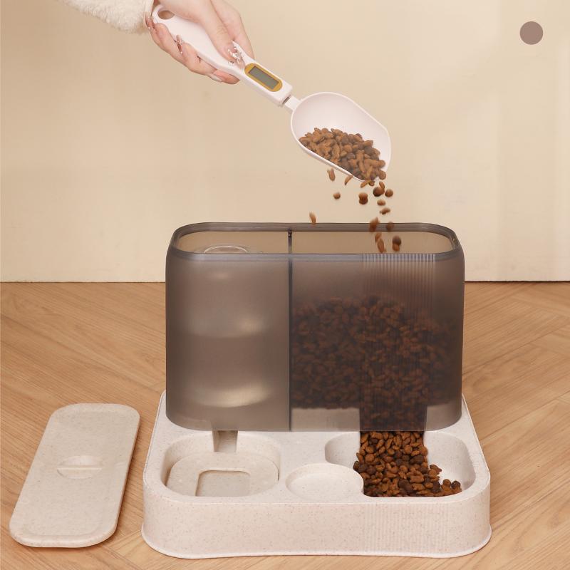 Large Capacity Cat Automatic Feeder Water Dispenser Wet and Dry Separation Dog Food Container Drinking Water Bowl Pet Supplies