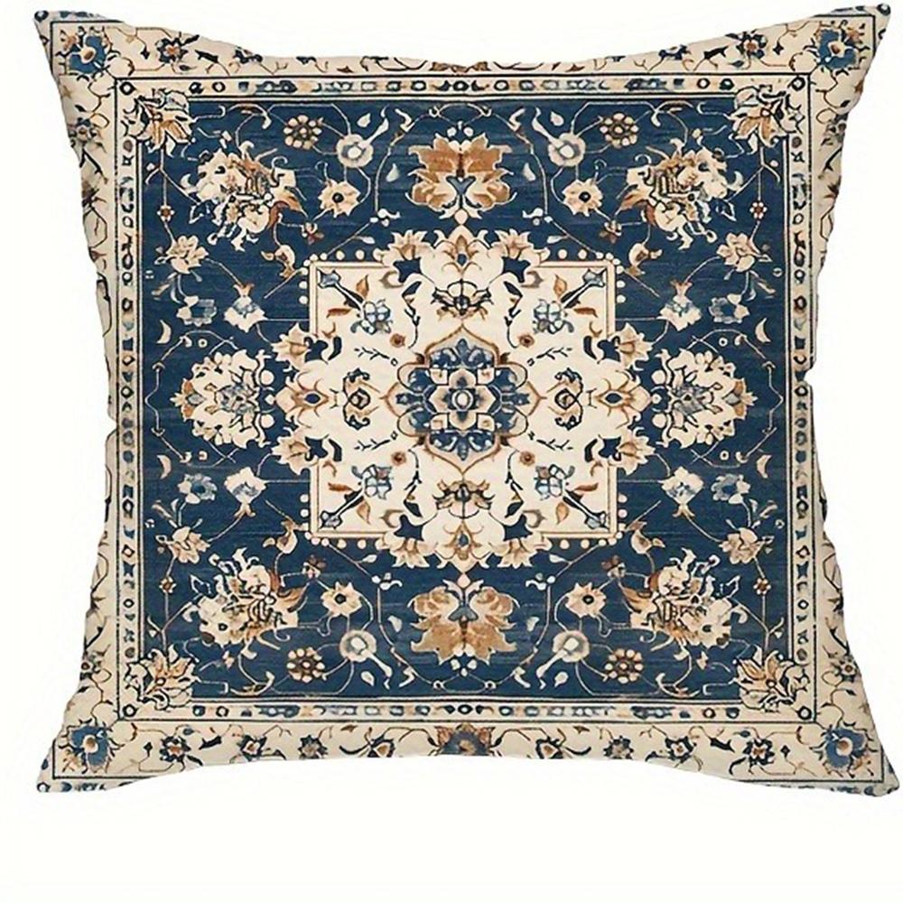 Retro classic floral pattern printing pillowcase ethnic style home furnishing room decoration pillow cover sofa cushion cover