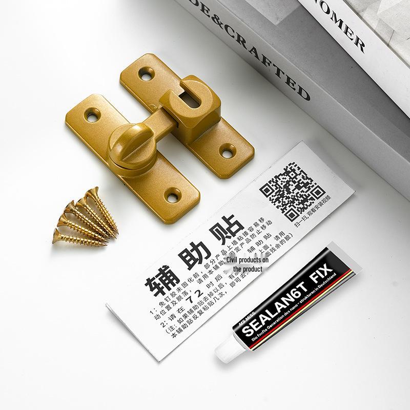 Diebstahlsicherer Türschnapper aus Aluminiumlegierung, ohne Bohren, mit 90° & 180° Anschlag