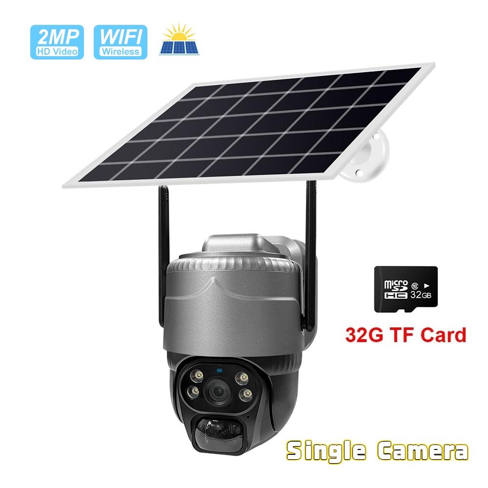 Single/Binocular Solar Surveillance Camera WiFi/4g Wireless Connection Waterproof Night Vision High-definition Security Monitoring