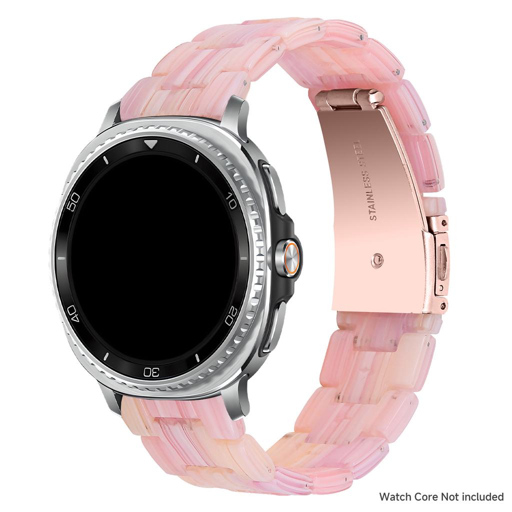 Bracelet en résine de luxe pour Samsung galaxy watch 8/8 classic 46mm Bracelet à maillons transparent pour galaxy watch ultra 2025/7 47mm bracelet