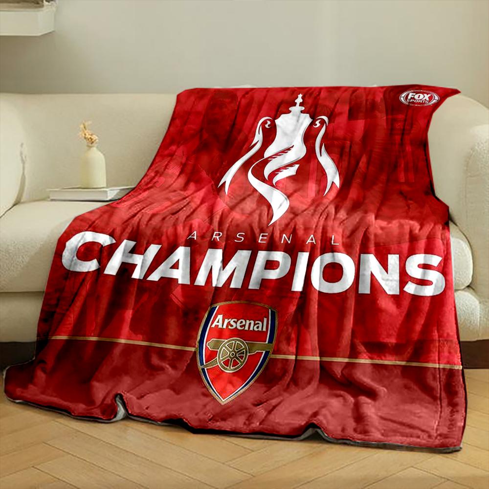 Arsenal Champions Red Set Designed Flannel Blanket for Bedroom, Living Room, Sofa, and Nap