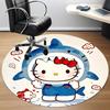1pc Hello Kitty Shark Office Round Area Rug, Under Office Chairs Bedroom Living Room Home Decor  A1022199