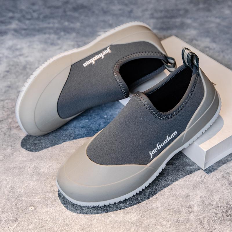 Men's Rain Boots Lightweight Soft-sole No Tired Feet Fishing Water Shoes Large Sizes Available Men's Waterproof