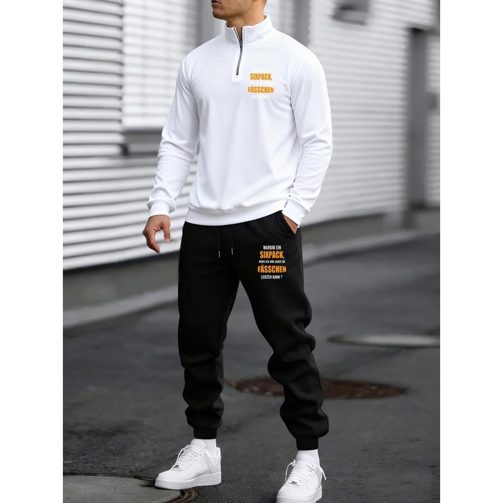 

Beer Belly Print, New Men s Zipper Hoodie and Pants Two Piece Set, Casual and Comfortable, Sporty Autumn and Winter Men s Wear S