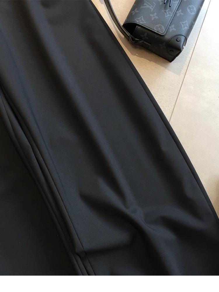 Italian G-Grade Nan You Style High Waist Wide-Leg Wool Trousers for Women