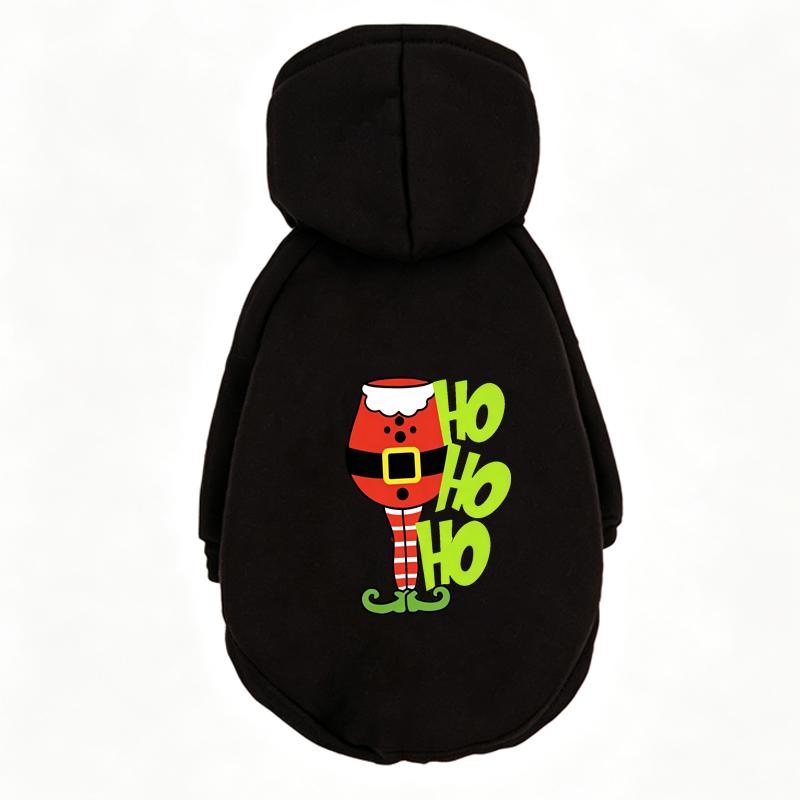 Merry Christmas Pet Hoodie Santa Truck Tree Printed Soft Fleece Sweatshirt Winter Holiday Party Dress‑up Outfit For Teddy Bichon