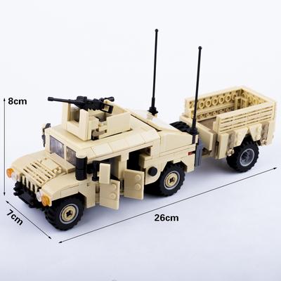 Vojenské Stavebnice Figurka Amerických Vojáků Vozidlo Nářadí Obrněný Vůz M1151 Příslušenství ke Zbraním Armádní Kostky Dárky Hračky Děti M020