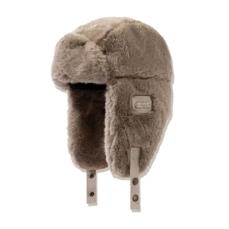 Women's Korean Velvet-Lined Windproof Winter Ear and Neck Protection for Riding