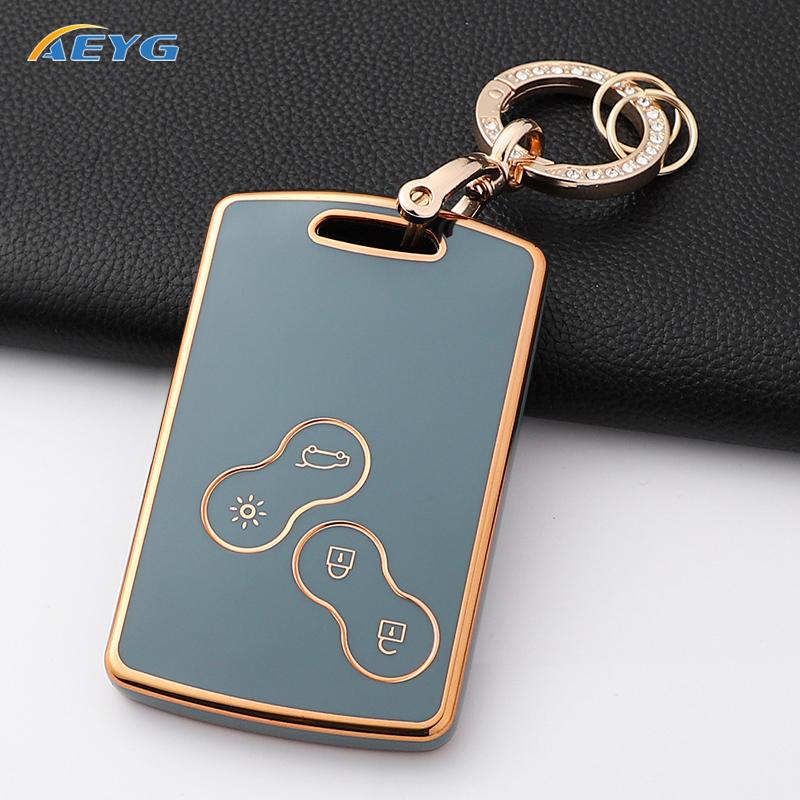 Soft Tpu Car Key Case Cover Shell Fob For Renault Duster Captur Clio Logan Megane Koleos Scenic Nema Fluence Zoe Accessories Bag