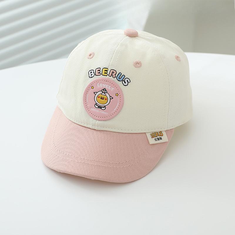 Baby Hat Spring and Autumn Thin Korean Version Boy Cartoon Baseball Cap Sun Protection Hat Summer Baby Baseball Hat