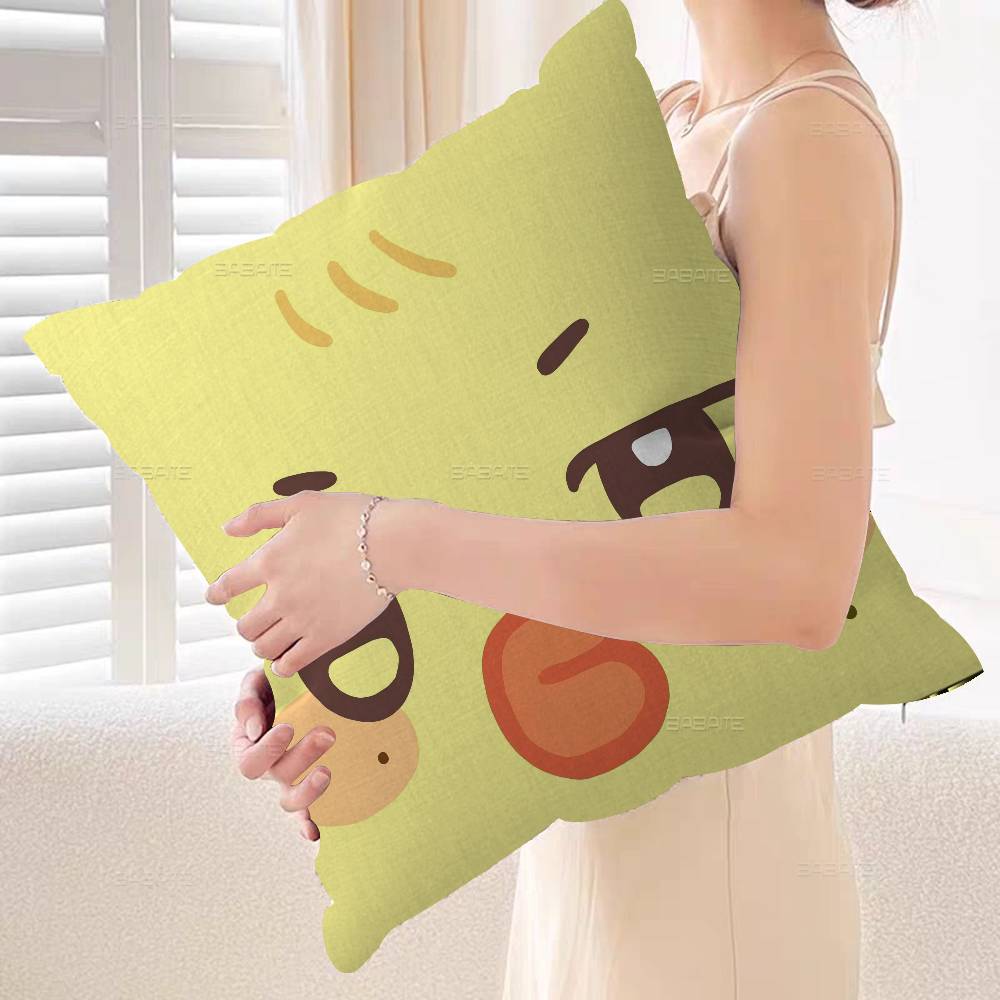 Kpop Group A-Ateez Pillowcase toon Gift Cushion Cover Bedroom Home Sofa Chair Seat Decor pillow case