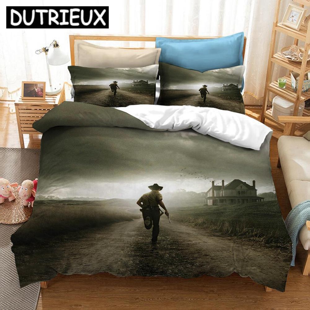 

The Walking Dead 3D Printed Bedding Set Duvet Covers Pillowcases Comforter Bedding Set Bedclothes Bed Linen (135x200cm)