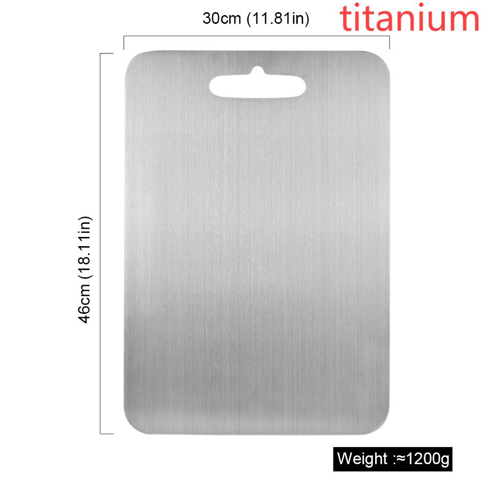 Titanium Cutting Boards for Kitchen Stainless Board 304 Steel Thickened Double Sided Food Grade Portable Fruit Cutting Board