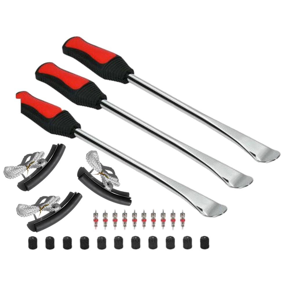 Lot De 4 Démonte-pneus De Vélo En Métal – Ergonomiques, Avec Crochet, 12 Cm – Pour Réparation Et Changement De Pneu Facile
