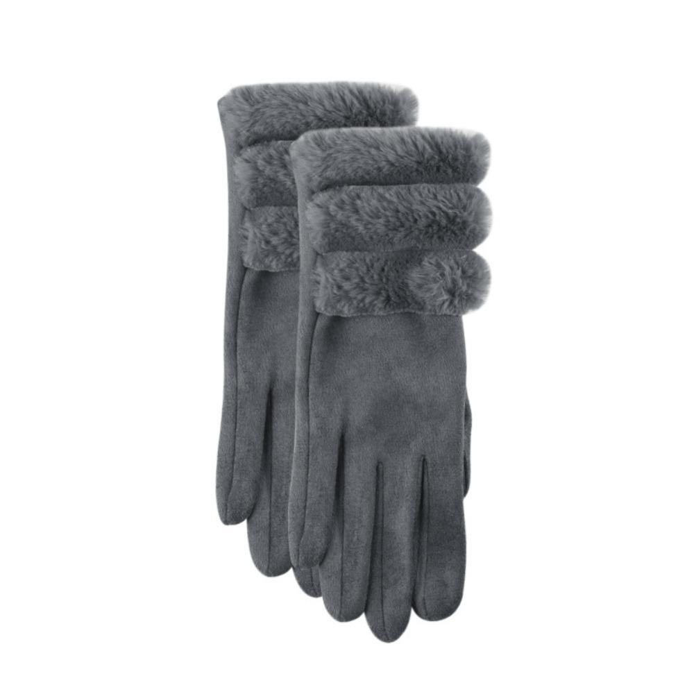 Suede Touch Screen Gloves Winter Drive Cycling Gloves Fashion Women Fleece Gloves