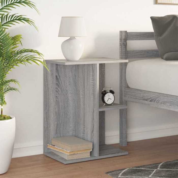 VidaXL Bedside Table Sonoma Grey 46.5x29x61 Cm Engineered Wood, Nightstand, Bed Table, End Table, Cabinet of 858660