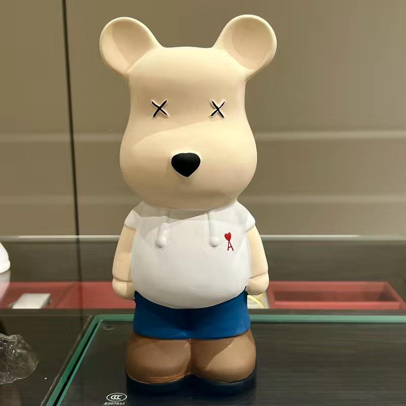 Cartoon Bear Piggy Bank: Creative Modern Ceramic Ornament for Living Room