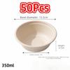 50Pcs Water Resistant Round Bowls Paper Pulp Bowl  for Noodles Soup Rice and Takeaway Meals