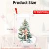 Christmas Decoration Fireplace Hanging Stocking 2D Flat Christmas Tree Pattern Decorated with Bows X 1 (1) Christmas Sto