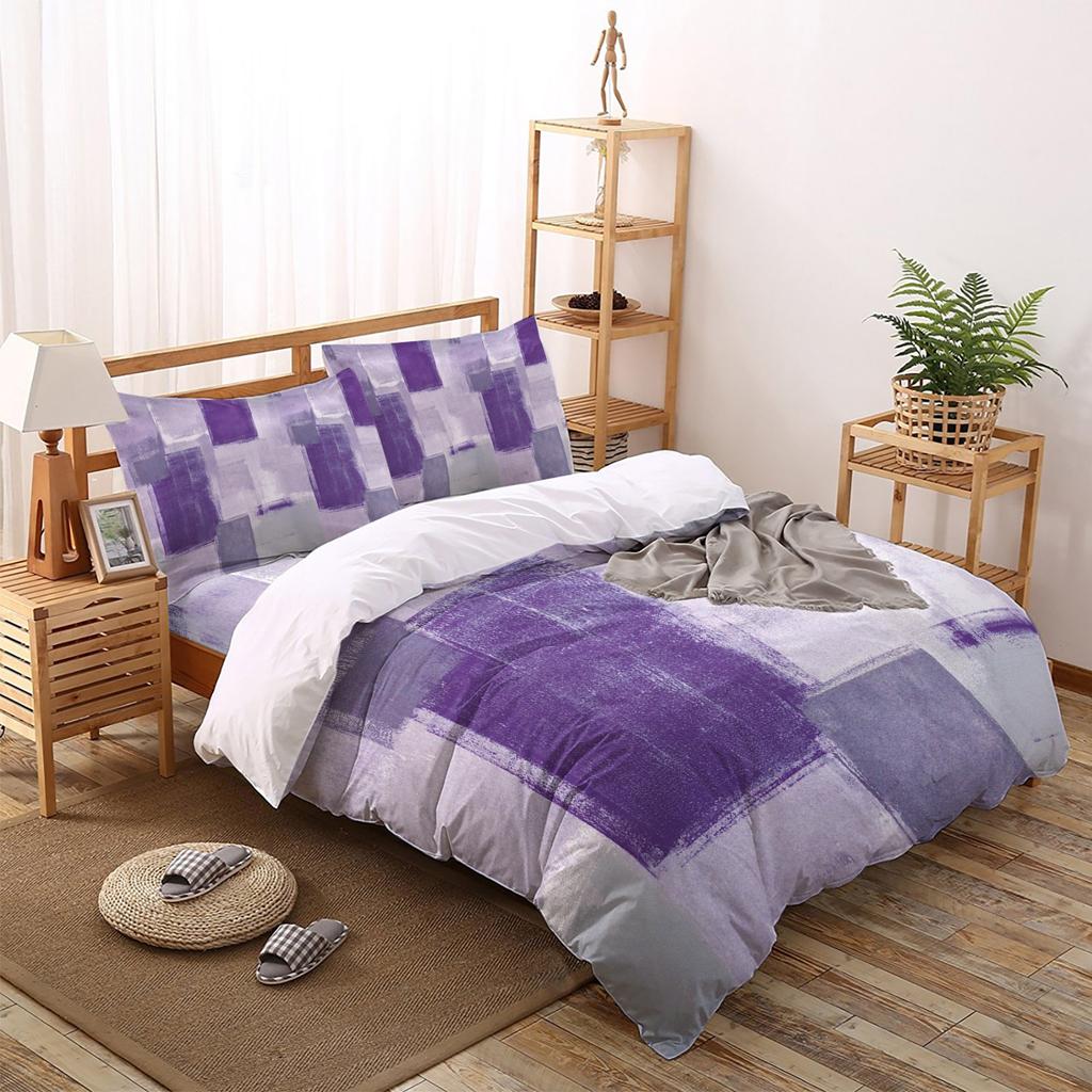 Coral Watercolor Gradient Mottled Retro Comfortable Household Goods Bedroom Bed Luxury Duvet Cover 2/3/4 Pieces