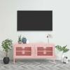 vidaXL TV Cabinet Pink 105x35x50 Cm Steel