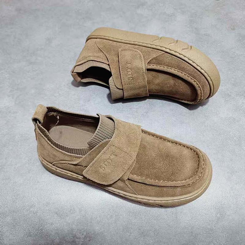 Herren Retro Birkenstock Vollfuß-Slipper Freizeit Wildlederschuhe mit bequemer weicher Sohle