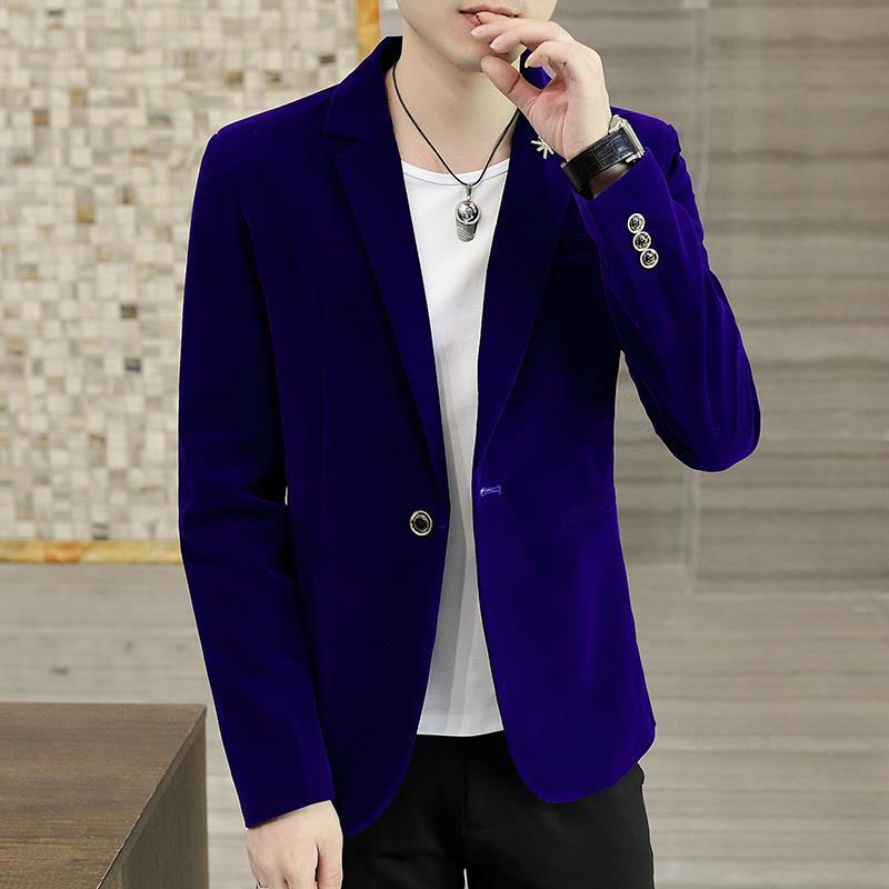 Abito nuovo stile uomo casual versione coreana slim fit singolo top gioventù bella personalità piccolo abito cappotto tendenza