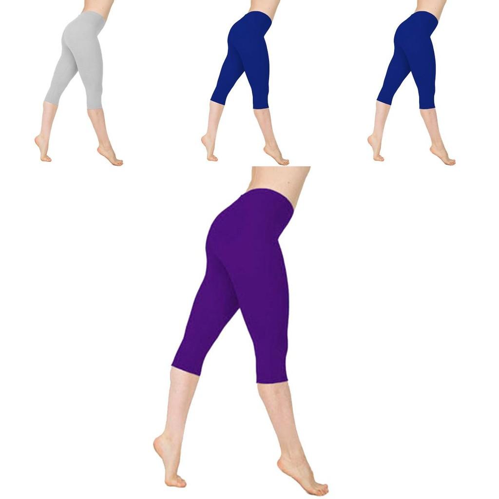 Stylish Women's Low Waist Yoga 3/4 Capri Pants For Effortless Fitness Style And Comfort