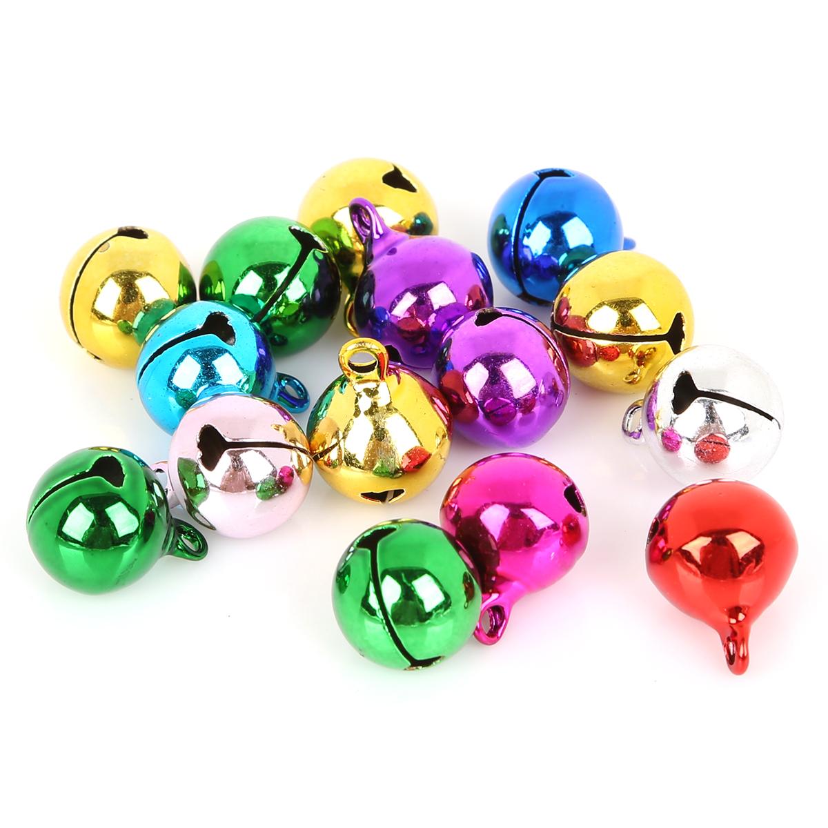 

20-100 шт., медные маленькие подвески в виде колокольчиков, подвесные елочные украшения, рождественские украшения, вечерние аксессуары для поделок своими руками 12mm 25pcs разноцветный