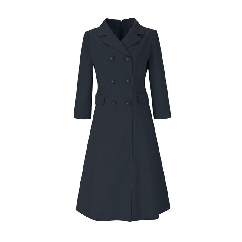 SOUP Three-Button Collar Dress (Sz4Opm9)
