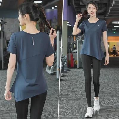 Dámske rýchloschnúce tričko s krátkym rukávom slim fit na beh a jogu - Vysoko elastické, ideálne na jarné/letné fitness