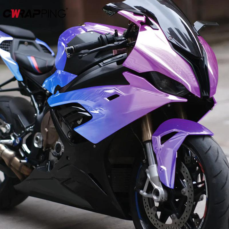 Motorcycle Stickers Rainbow Chrome Helmets Decor Vinyl Auto Tuning Car Body Film PVC Waterproof Cover for Motorcycle Accessories