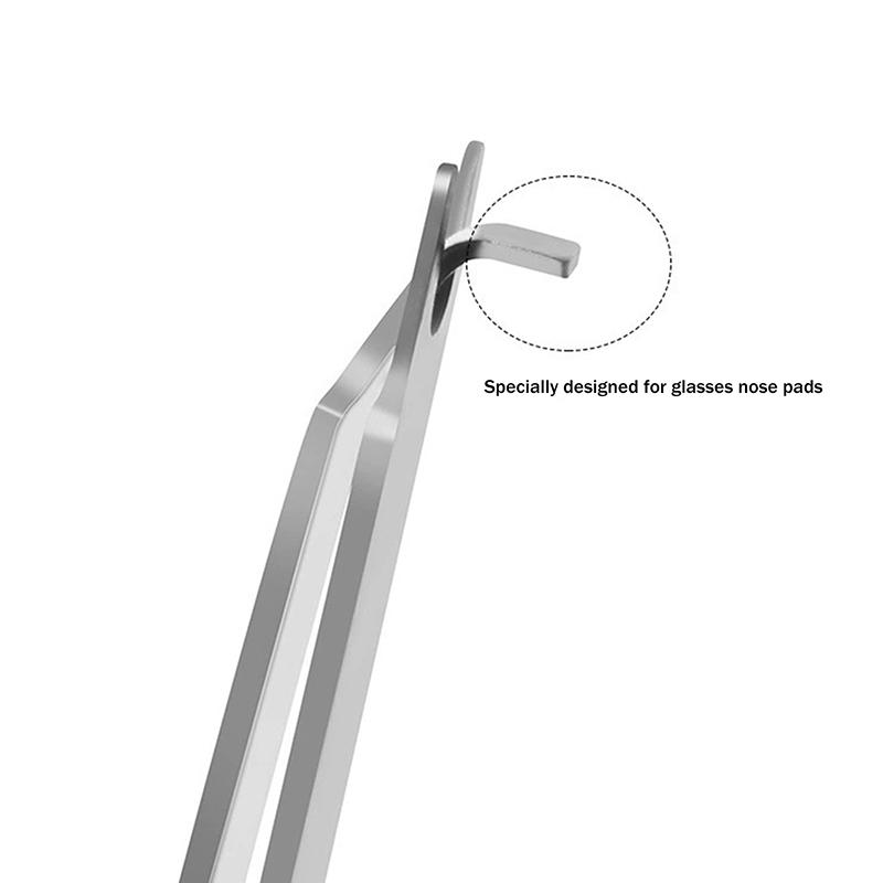 Glasses Nose Pad Install Tool Professional Glasses Screw Tweezer Eyeglasses Machining Stainless Steel Clips