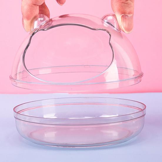 Kleine Tiertoilette Großer Raum Transparenter Duschraum Hamster Sandbad Behälter Käfig