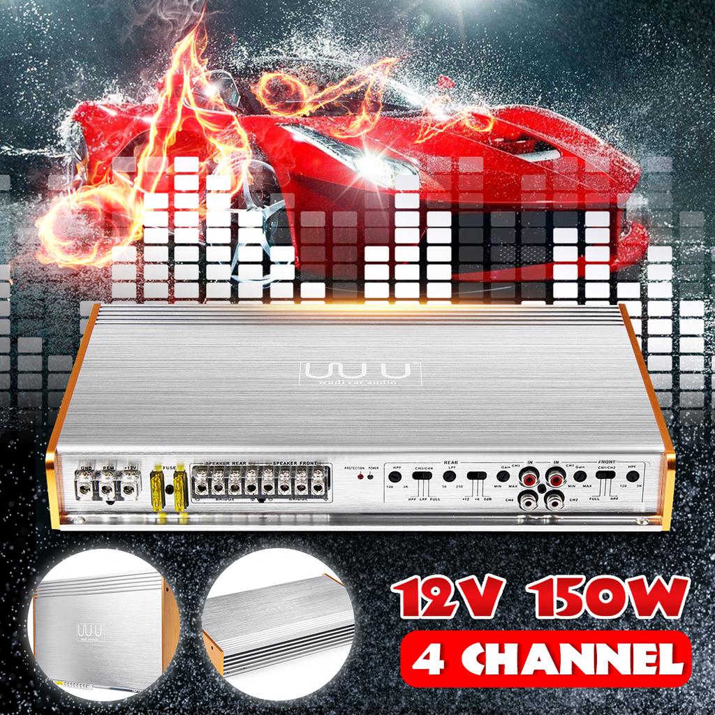 4 Channel Class AB Car Power Amplifier Bridge Connection Bass Audio